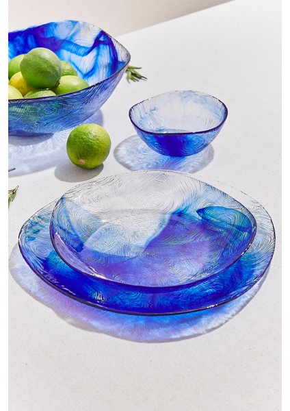 Linden Batik Yemek Tabağı 26 cm Mavi fırsatları