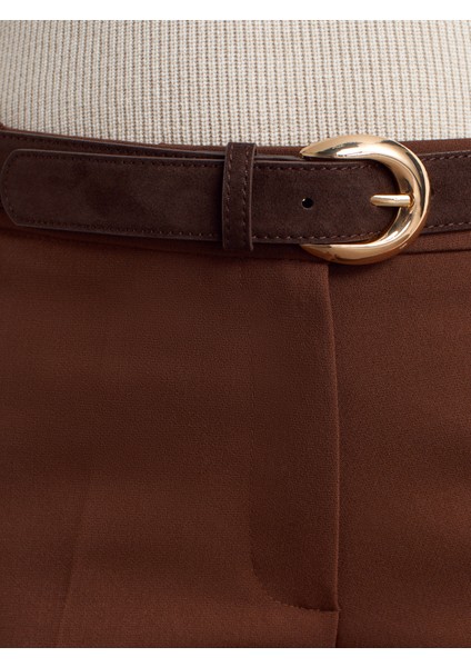 72172 Orta Bel Kumaş Pantolon-Kahve fırsatları