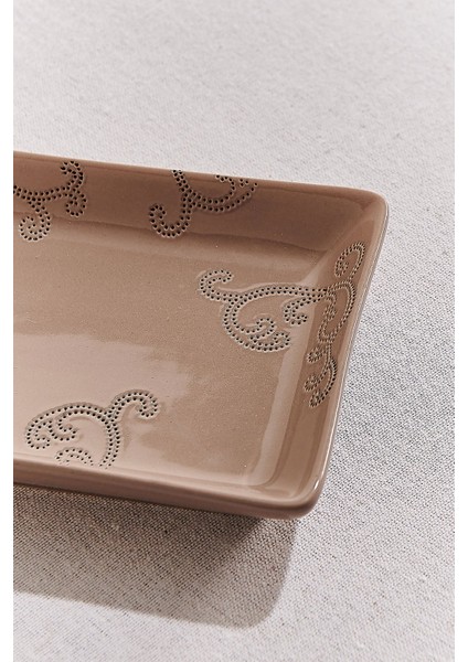 Dantel Seramik 4'lü Tabak Seti modelleri