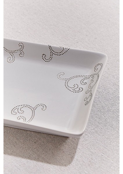 Dantel Seramik 4'lü Tabak Seti fırsatları