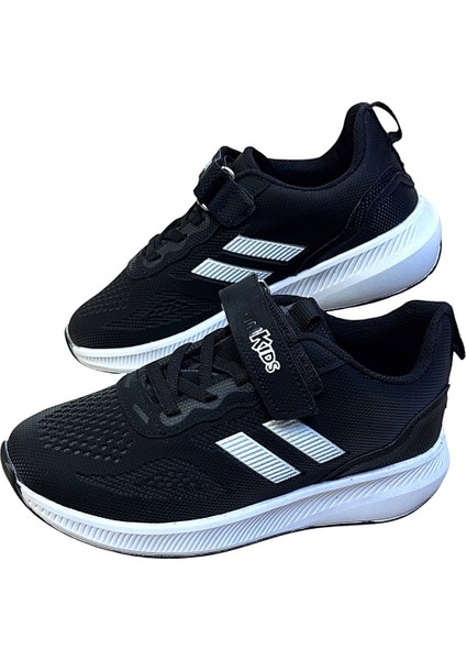 Kafkaslar Siyah Cırtlı Kız Erkek Çocuk Sneaker Spor Ayakkabı fiyatları