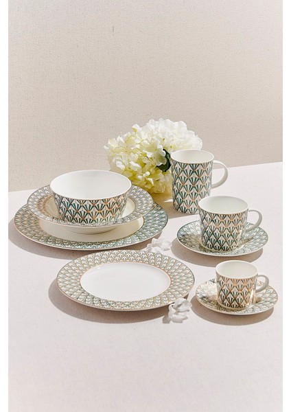 Venezia Porselen Yemek Tabağı Yeşil