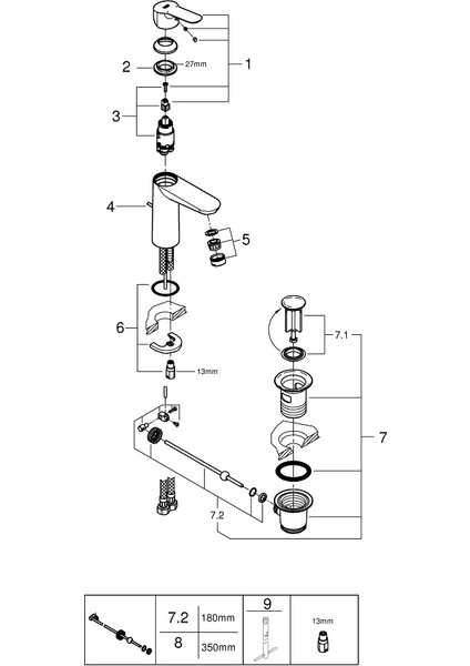 Bauedge Tek Kumandalı Lavabo Bataryası M-Boyut Grh 23758000 modelleri