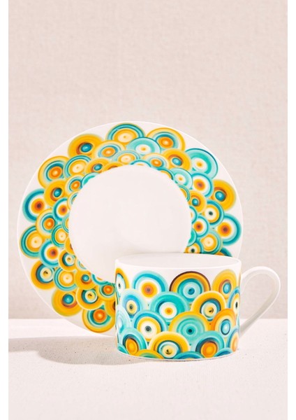 Bubble Art Porselen Çay Fincanı