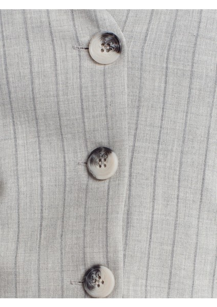 60593 Çizgili Kombine Yelek-Gri fırsatları