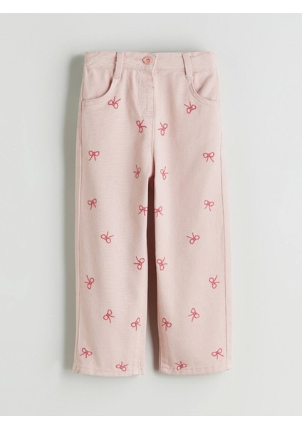 Lcw Kids Pembe Beli Lastikli Kız Çocuk Pantolon