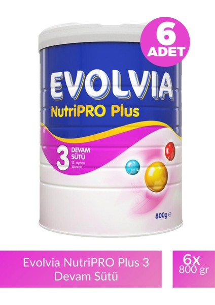 Nutripro Plus 3 Devam Sütü 800 gr 6 Adet