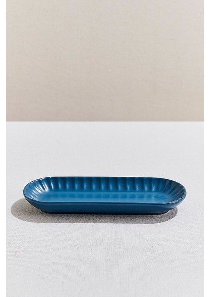 Soft Seramik Servis Tabağı Mavi modelleri