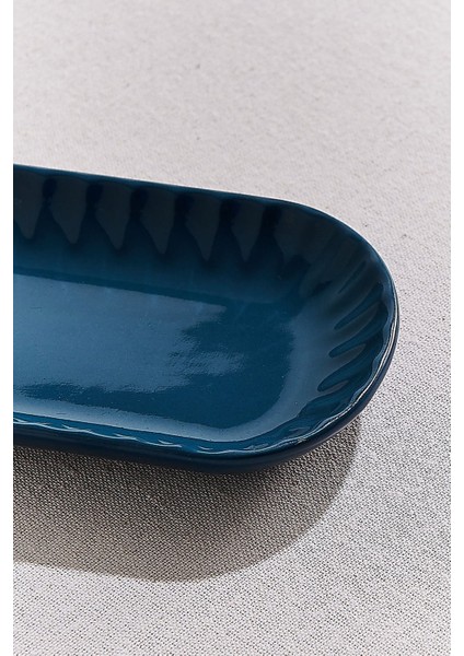 Soft Seramik Servis Tabağı Mavi fırsatları