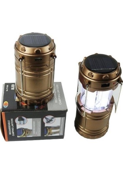 Avcı Feneri Kamp Lambası Şarjlı USB Girişi Solar (4915)