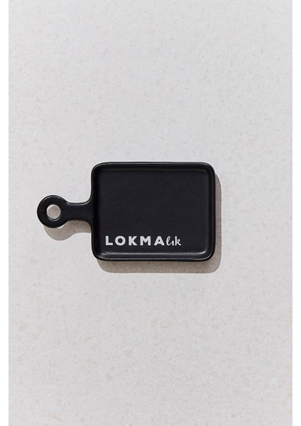 Lokmalık Seramik Dikdörtgen Servis Tabağı Siyah