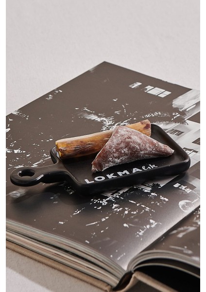 Lokmalık Seramik Dikdörtgen Servis Tabağı Siyah fırsatları