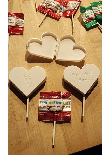 Yeni Sevgililer Günü Lolipop Kapak Kutusu - Yerinde Yazdırın T5849410