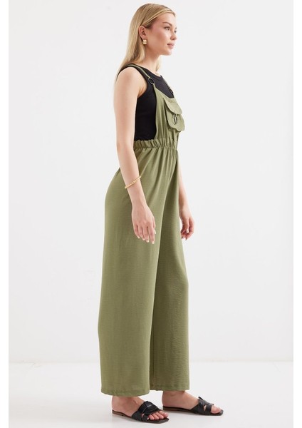 7023 Askılı Bahçıvan Tulum - Haki fiyatları