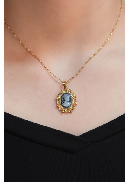 Reçine Cameo 925 Ayar Gümüş El Yapımı Kolye modelleri