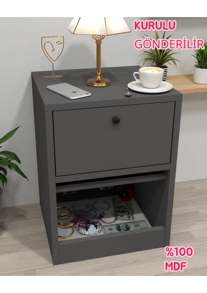Kili Gizli Bölmeli Komodin,mdf,kurulu Gönderilir,montaj Gerekmez