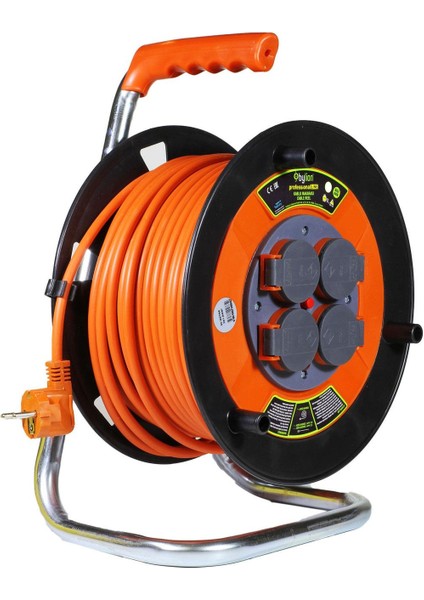 Seyyar Makaralı Uzatma Kablosu Kapaklı Termal Sigortalı Cca 20 Metre 3x1.5 mm modelleri