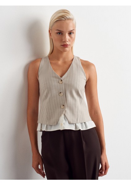 60593 Çizgili Kombine Yelek-Taş modelleri