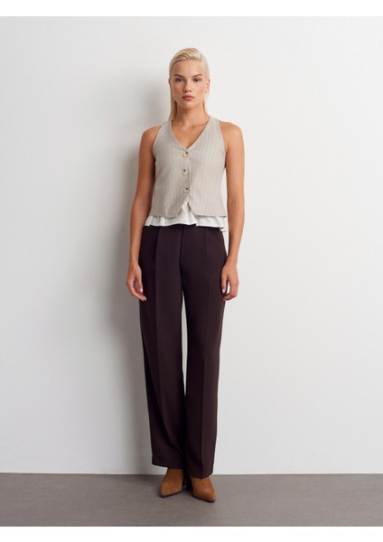 60593 Çizgili Kombine Yelek-Taş indirimleri