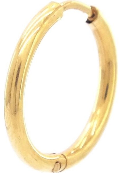 Çelik Halka Küpe Altın Kaplama Düz Model UNK-489 fiyatları