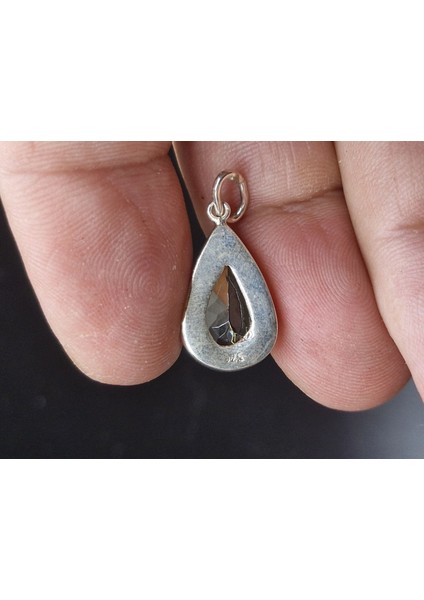 3.25 Gram Natural Sitrin 925 Ayar Gümüş Kolye Ucu fiyatları