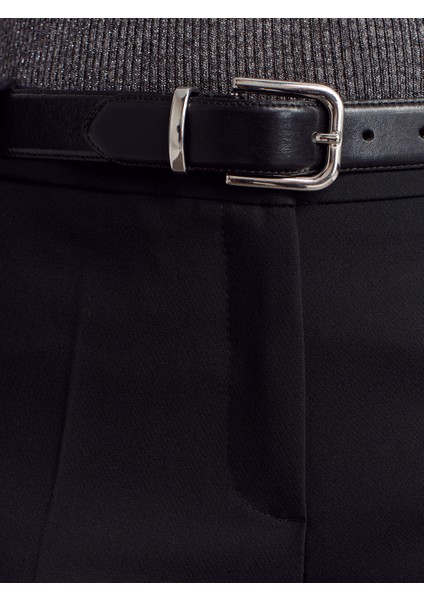 72172 Orta Bel Kumaş Pantolon-Siyah fırsatları