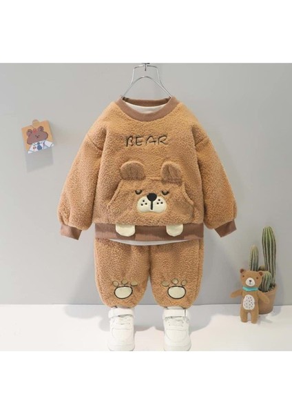 Desenli Çocuk Peluş Takım MNK0435