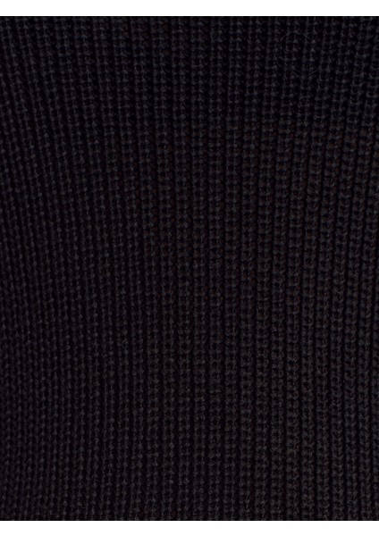 10804 Kayık Yaka Basic Triko Kazak-Siyah fırsatları