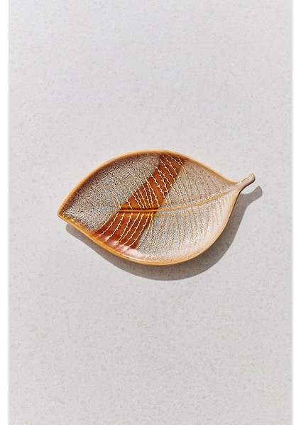 Kahve Sonbahar Seramik Servis Tabağı 21 cm Krem Kahve fiyatları