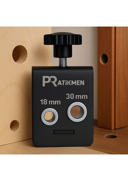 Bas Aç 18 ve 30 mm Orta Merkez Delik Delme Aparatı