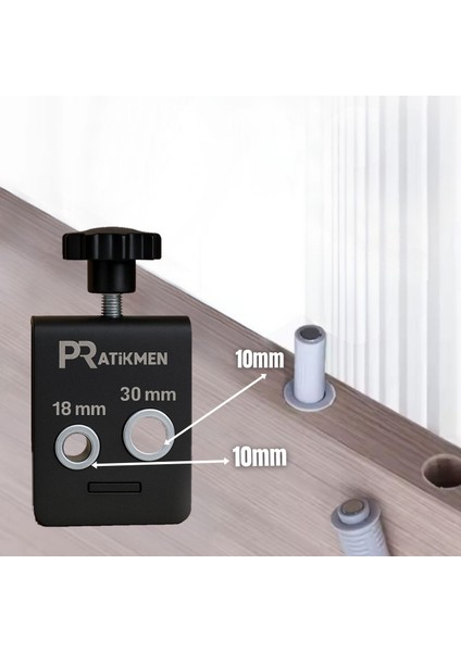 Bas Aç 18 ve 30 mm Orta Merkez Delik Delme Aparatı fiyatları