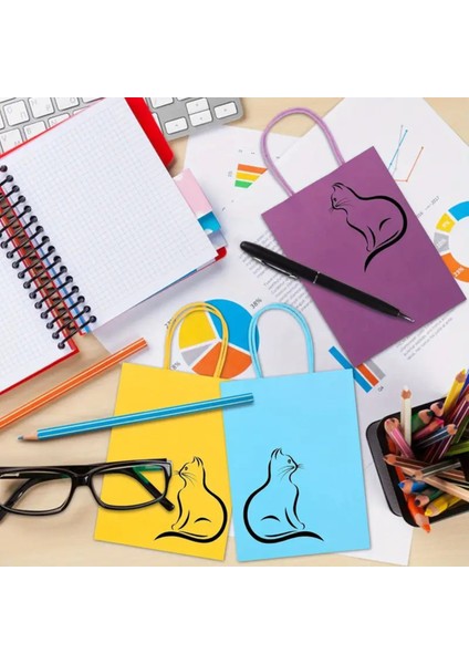 Büküm Saplı Mini Kağıt Çanta SETI-12LI, Parti, Doğum Günü, Hediye Çantaları, 11X15X6 Cm, Mavi fırsatları