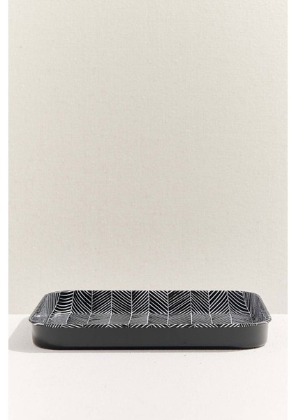 Bistro Tepsi Zik Zak Siyah Beyaz modelleri