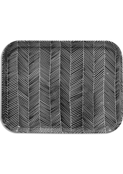 Bistro Tepsi Zik Zak Siyah Beyaz indirimleri