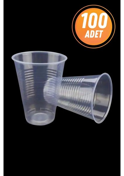 180CC Pet Su Bardağı Plastik Bardak Otamat Bardağı 100 Adet
