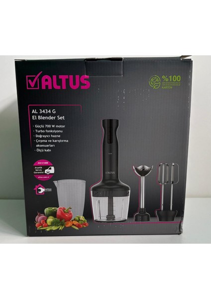 Al 3434 G Gri 700 W El Blender Seti