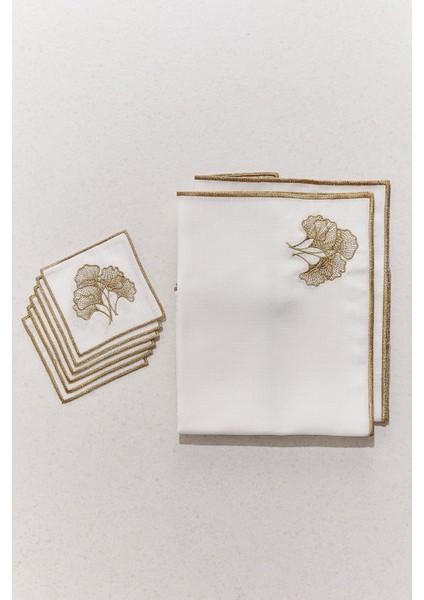 Ginko Amerikan Servis ve Bardak Altlığı Seti 6'lı