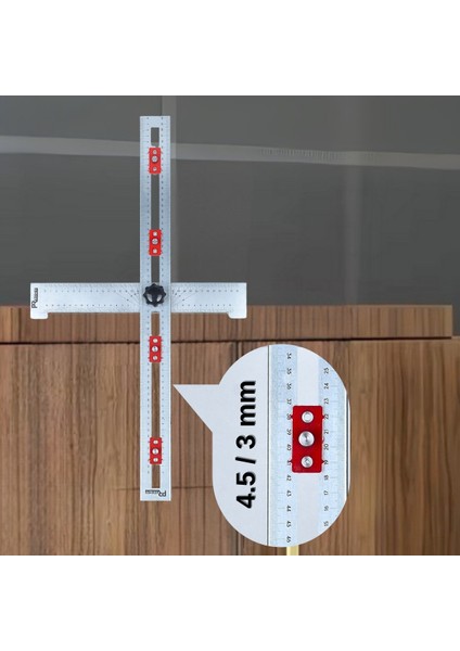 60 cm T Cetveli Gönye Açılı Kulp ve Delik Delme Şablonu modelleri