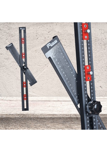 60 cm T Cetveli Gönye Açılı Kulp ve Delik Delme Şablonu fırsatları