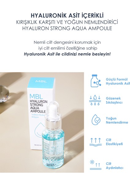 Teresia Aqua Ampoule Serum Kuru Ciltler Için Nemlendirici ve Onarıcı Saf ve Yoğun Hyaluronik Asit Içerikli modelleri