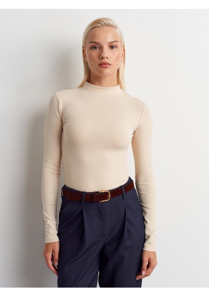 31433 Yarım Balıkçı Yaka Top-Taş modelleri