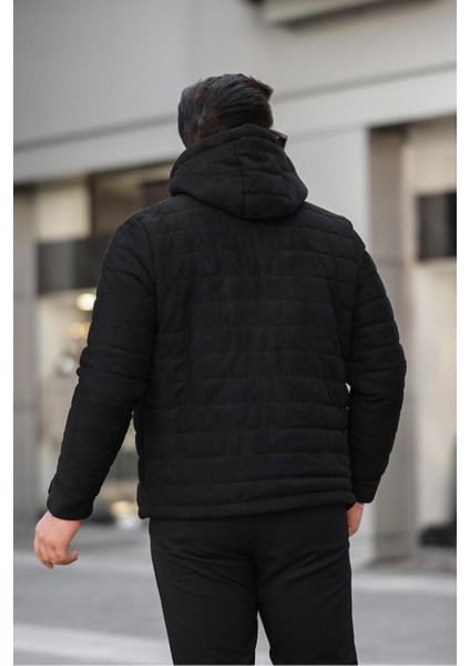 Erkek Kahverengi Dar Kesim Kapüşonlu Süet Mont – Sonbahar Kış Şık ve Rahat Günlük Kullanım indirimleri