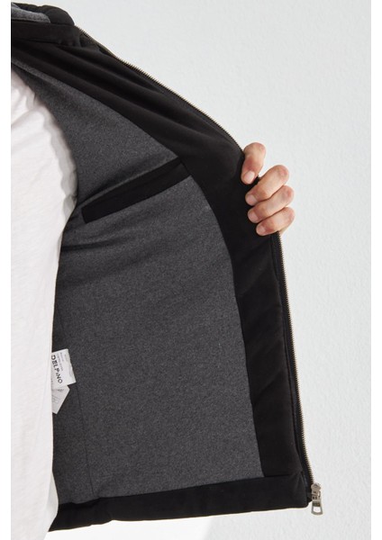 Erkek Kahverengi Dar Kesim Kapüşonlu Süet Mont – Sonbahar Kış Şık ve Rahat Günlük Kullanım