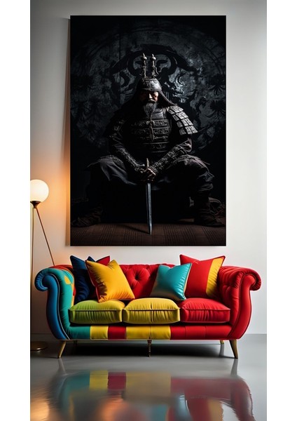 Savaşçı Moğol Asker Ev Duvar Salon Güzellik Salonu Ofis Dükkan Dekarasyon Kanvas Tablo