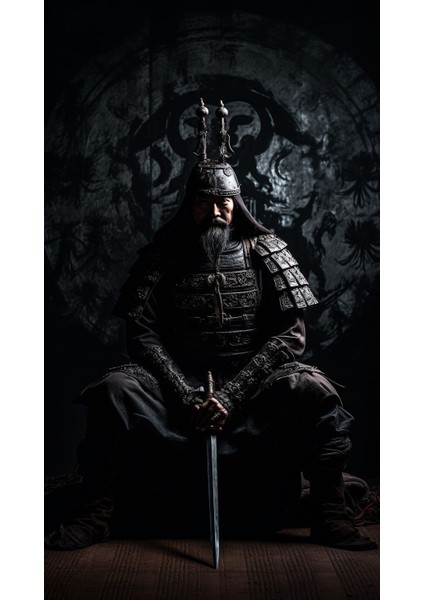 Savaşçı Moğol Asker Ev Duvar Salon Güzellik Salonu Ofis Dükkan Dekarasyon Kanvas Tablo fiyatları