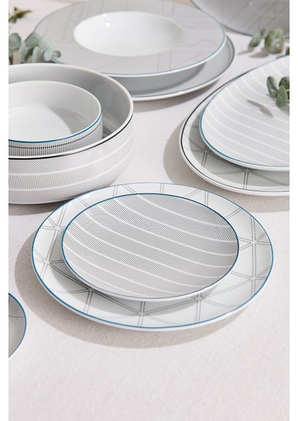 Orquestra Porselen Yemek Tabağı Krem Gri fırsatları