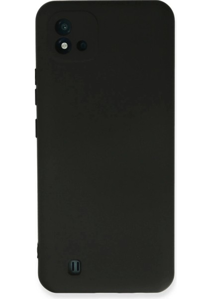 Realme C11 2021 Kılıf Nano Içi Kadife Silikon - Siyah