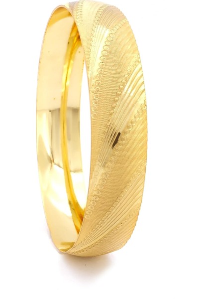 altın kaplama noktalı dalgalı model bılezık-blz-3111