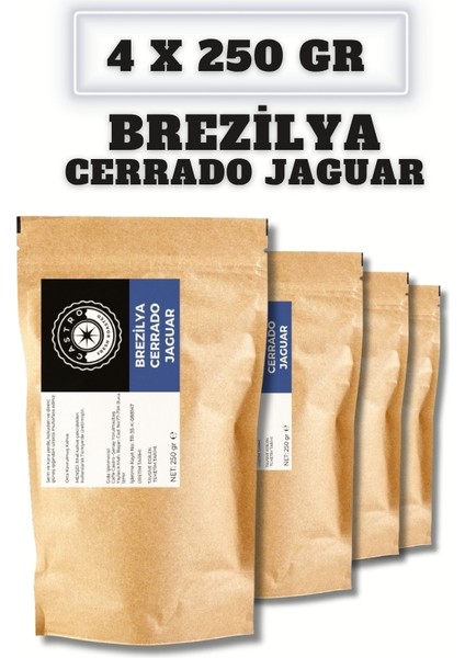 Brezilya Cerrado Jaguar Kahve 1000 GR. (4X250 Gr)