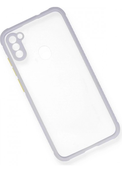 Samsung Galaxy A11 Kılıf Miami Şeffaf Silikon - Lila modelleri